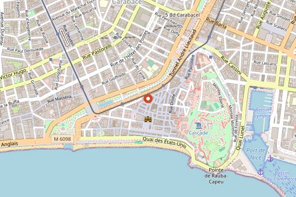 Map showing L'Ecurie in Nice