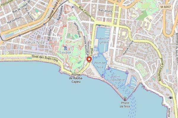 Map showing Le Bistrot du Port in Nice