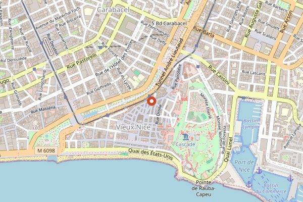 Map showing Lou Pilha Leva in Nice