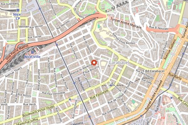 Map showing Metà e Metà in Nice