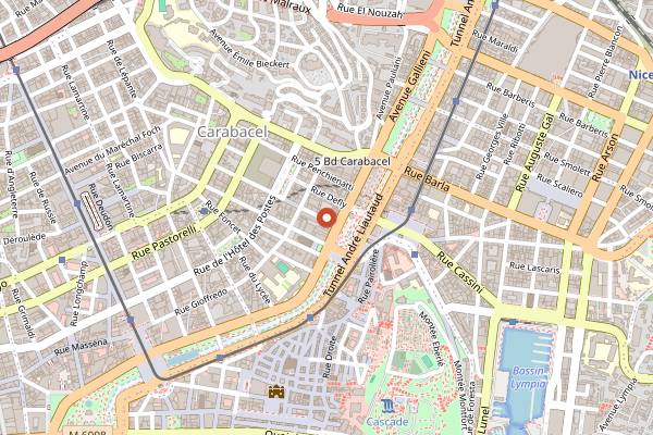 Map showing Utopia in Nice