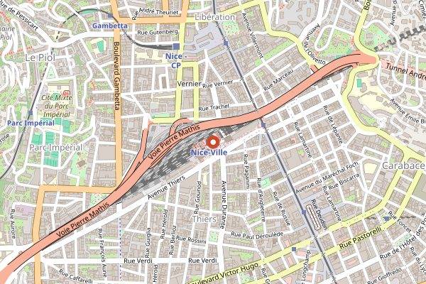 Map showing Festin des Cougourdons in Nice