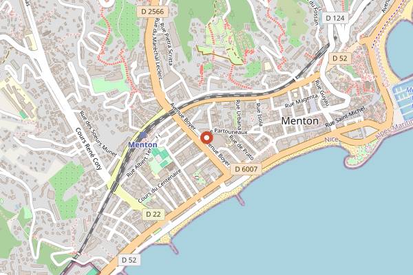 Map showing Fete du Citron (Menton) in Nice