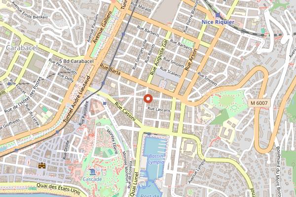 Map showing Les Agitateurs in Nice