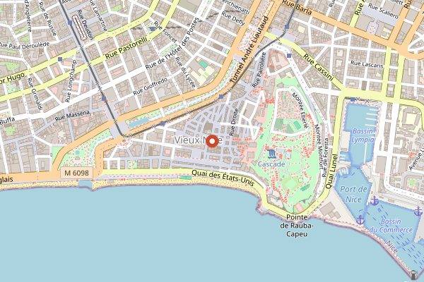 Map showing Olive et Artichaut in Nice