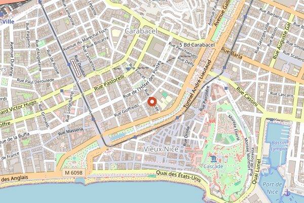 Map showing Pure et V par Maison Joia in Nice