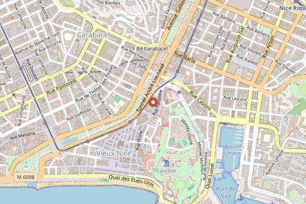 Map showing Cave de la Tour in Nice