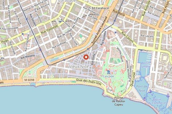 Map showing Le Lavomatique in Nice