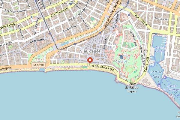 Map showing Marche du Cours Saleya in Nice
