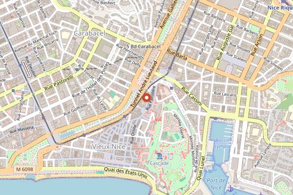 Map showing Cave de la Tour in Nice