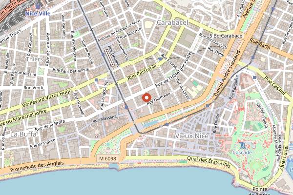 Map showing Le Trap in Nice
