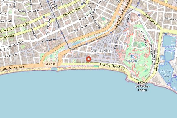 Map showing Ma Nolan's in Nice