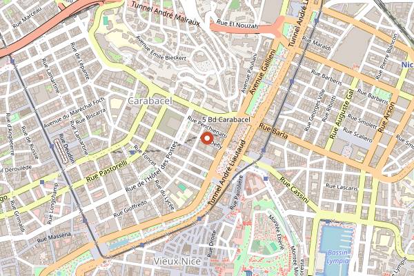 Map showing Smarties in Nice
