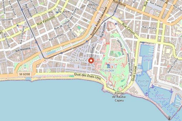 Map showing Acchiardo in Nice