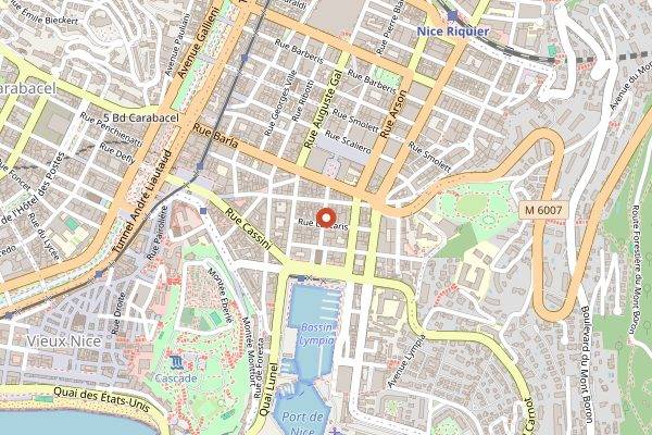 Map showing Chez Pipo in Nice