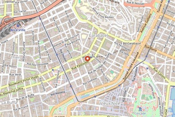Map showing Flaveur in Nice