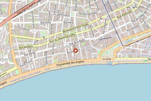 Map showing Keisuke Matsushima in Nice