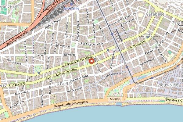 Map showing L'Alchimie in Nice