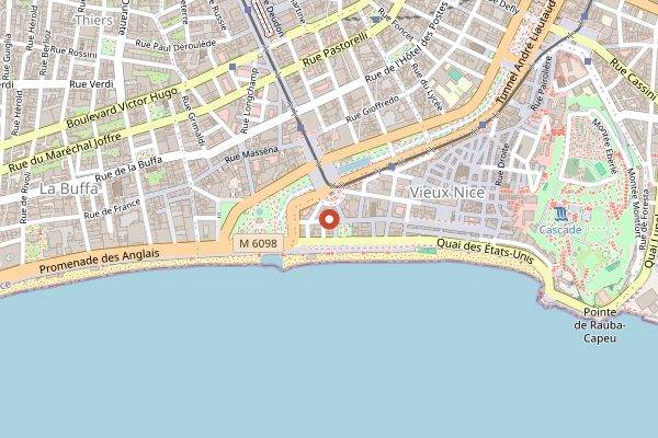 Map showing La Petite Maison in Nice