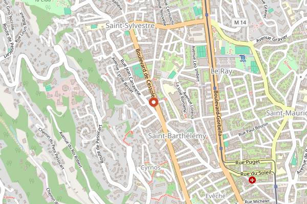 Map showing Le Fonetic in Nice