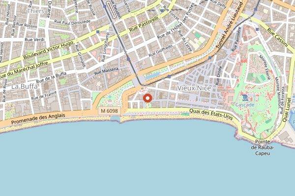 Map showing Peixes Counter in Nice