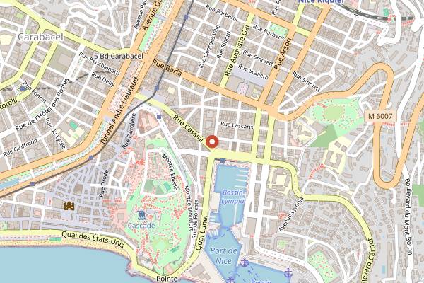Map showing Jadis in Nice