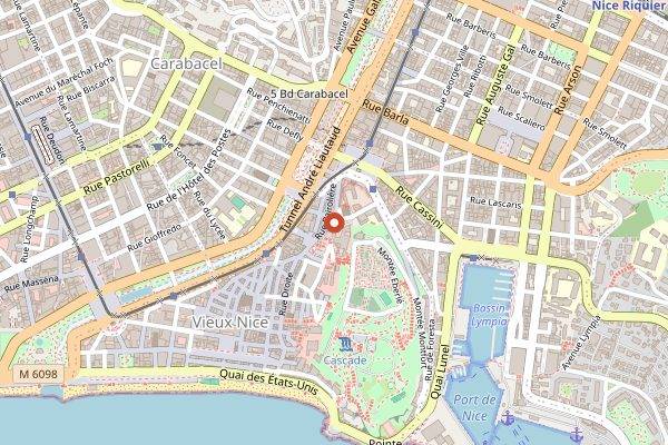 Map showing La Treille in Nice