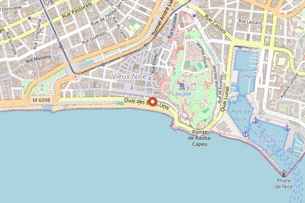 Map showing Movida Tapas in Nice