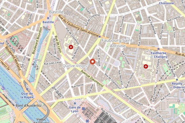 Map showing Boulangerie BO in Paris