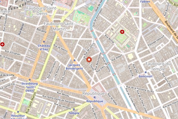 Map showing Du Pain et des Idées in Paris
