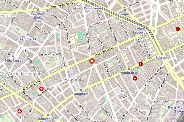Map showing La Maison Pichard in Paris