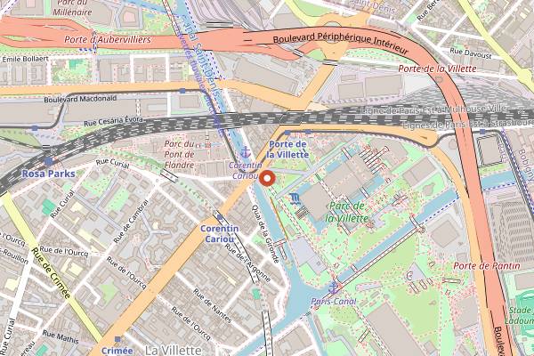 Map showing À la folie in Paris