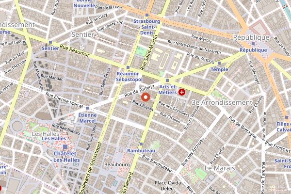 Map showing Andy Wahloo in Paris