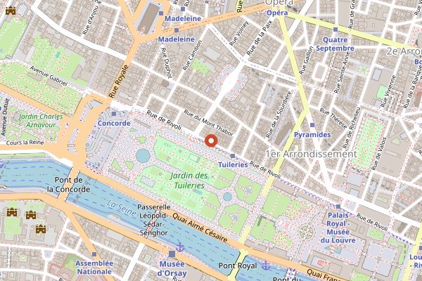 Map showing Bar 228 in Paris