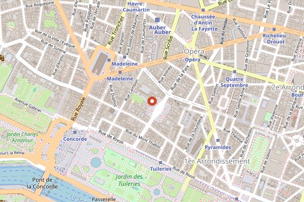 Map showing Bar Hemingway in Paris