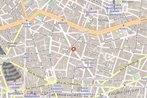 Map showing Bâton Rouge in Paris