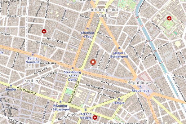 Map showing Copper Bay in Paris