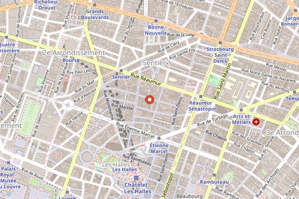 Map showing Experimental Cocktail Club in Paris