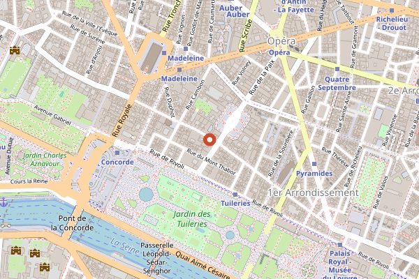Map showing Bar du Costes in Paris