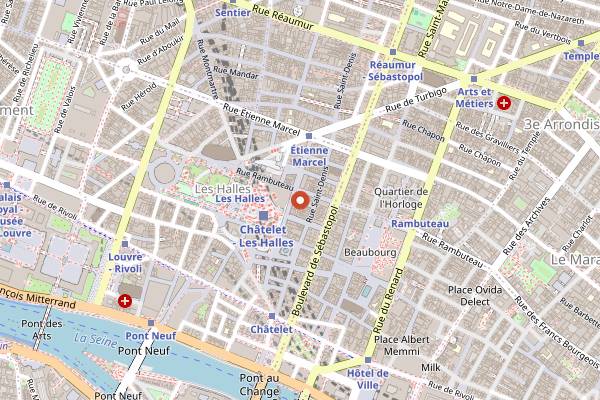 Map showing L'HyperBol in Paris