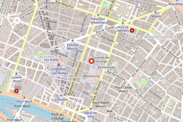 Map showing Le 153 in Paris