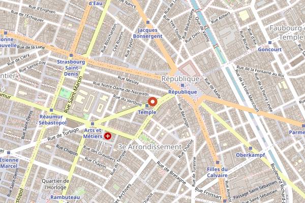 Map showing Shake n' Smash in Paris