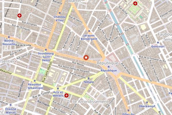 Map showing The 46 Bar in Paris