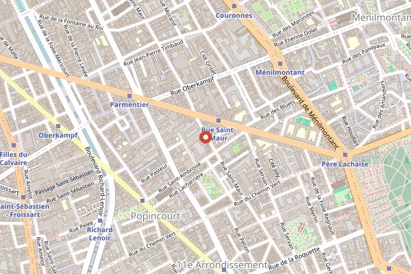 Map showing Brasserie BAPBAP in Paris