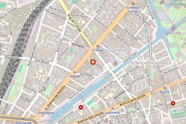 Map showing Brasserie de l'Etre in Paris