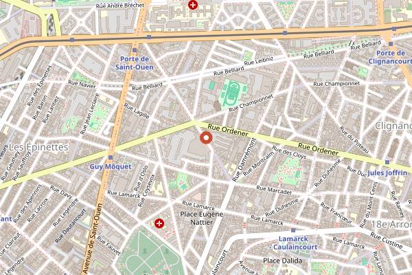 Map showing KIEZ Biergarten Montmartre in Paris