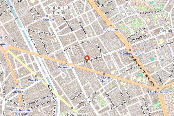 Map showing Le BAP in Paris