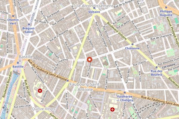 Map showing Les Cuves de Fauve in Paris
