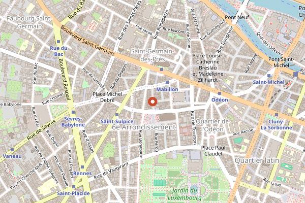 Map showing O'Neil in Paris