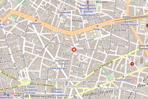 Map showing Café Marlette in Paris